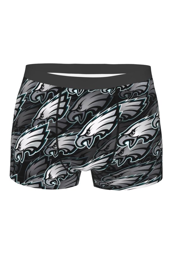 Philadelphia Men's Boxer Briefs American Football Customized Briefs Adult Boxer Briefs Stretch Fabric and Elastic Waistband Fan Gifts