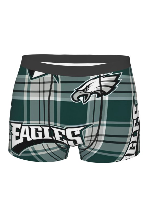 Philadelphia Men's Boxer Briefs American Football Customized Briefs Adult Boxer Briefs Stretch Fabric and Elastic Waistband Fan Gifts