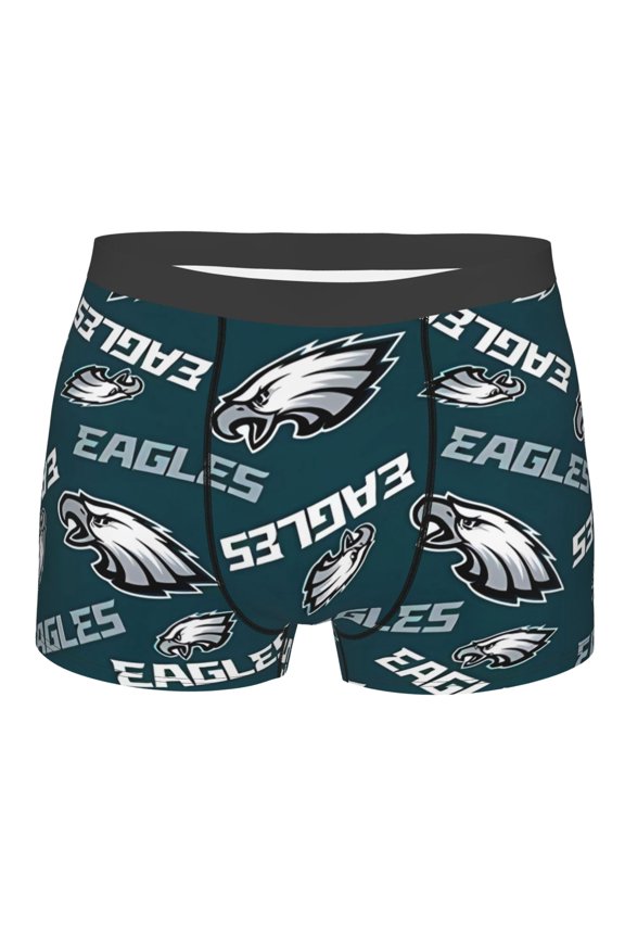 Philadelphia Men's Boxer Briefs American Football Customized Briefs Adult Boxer Briefs Stretch Fabric and Elastic Waistband Fan Gifts