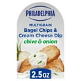 thumbnail image 1 of Philadelphia Multigrain Bagel Chips & Chive & Onion Cream Cheese Dip, 2.5 oz Tray, 1 of 9