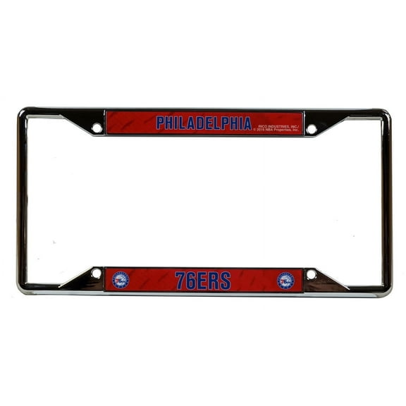 Philadelphia Basketball 76ers Chrome EZ View License Plate Frame