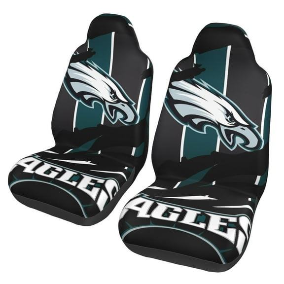 Philadelphia New Car Seat Covers (Pack of Two), Breathable Polyester Car Seat Covers, Football Team Themed Car Gifts, Comfortable Seat Covers for Most Cars, Vans, Trucks and SUVs