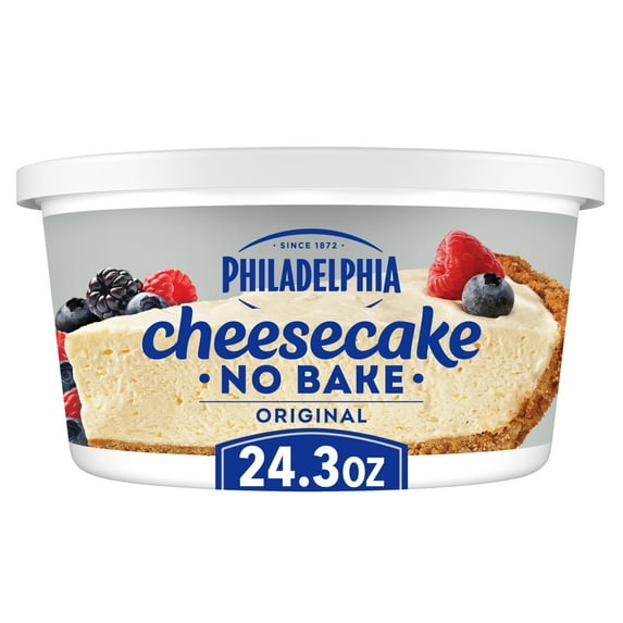 Philadelphia No Bake Cheesecake Filling, 1 Tub, for Quick and Easy Desserts, Original, No Artificial Preservatives, Flavors or Dyes, 24.3 oz