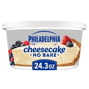 Philadelphia No Bake Cheesecake Filling, 1 Tub, for Quick and Easy Desserts, Original, No Artificial Preservatives, Flavors or Dyes, 24.3 oz
