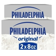 Philadelphia Cream Cheese, 2 Blocks, for Recipes and Baking, Original, No Artificial Preservatives, Flavors or Dye, 8 oz