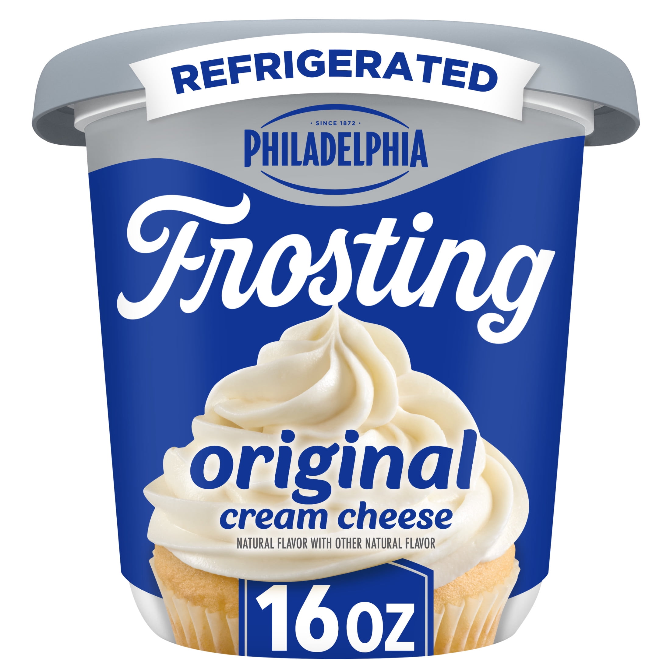 Philadelphia Cream Cheese Frosting, Ready to Eat, 1 Tub, for Desserts and Treats, Original Flavored, No Artificial Flavors or Dyes, 16 oz