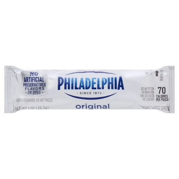 Kraft Philadelphia Original Cream Cheese Spread - Pouch, 1 Ounce -- 100 per case.