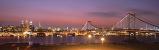 Philadelphia PA Canvas Art - Panoramic Images (36 x 12)