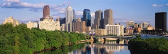 Philadelphia PA Canvas Art - Panoramic Images (36 x 12)