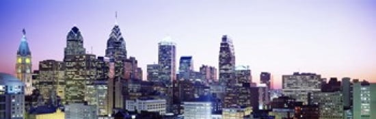 Philadelphia PA Canvas Art - Panoramic Images (36 x 12)