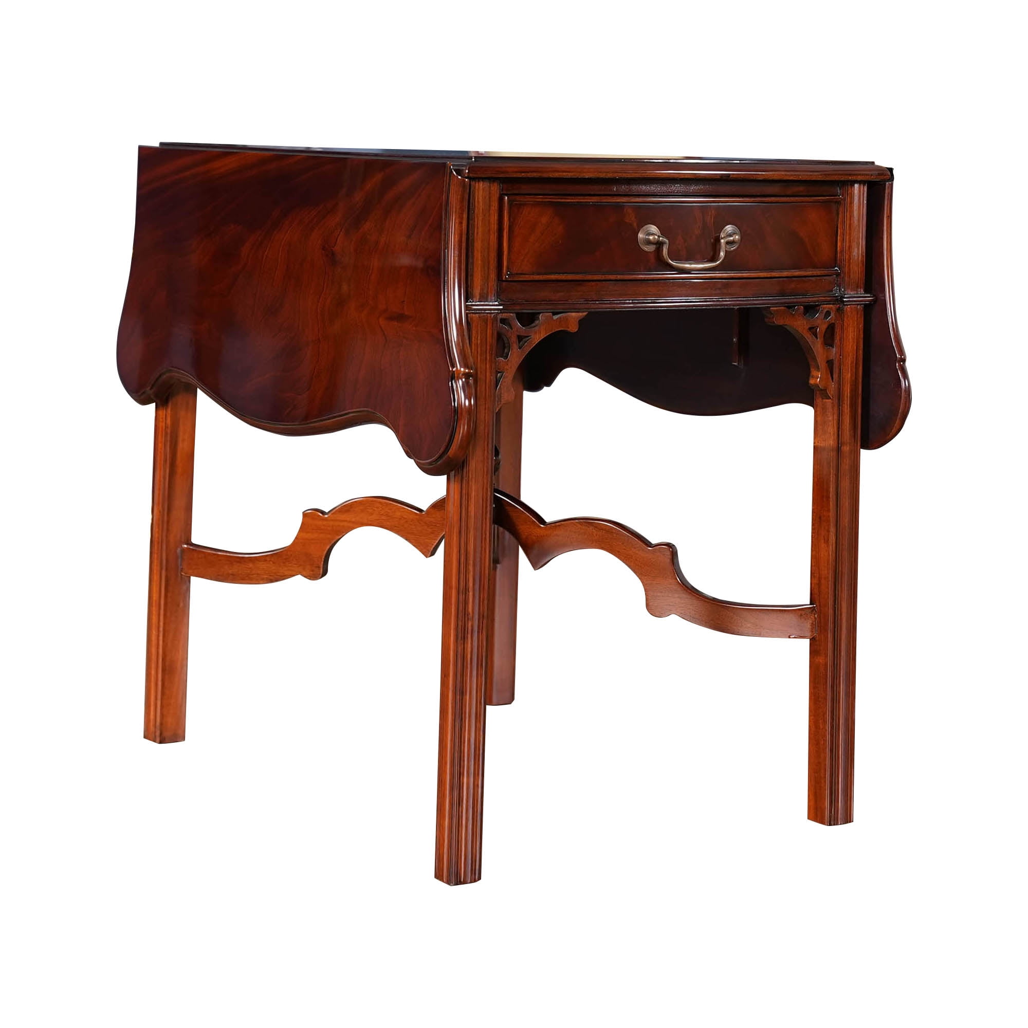 Niagara Mahogany Expandable Drop-Leaf End Table with Storage