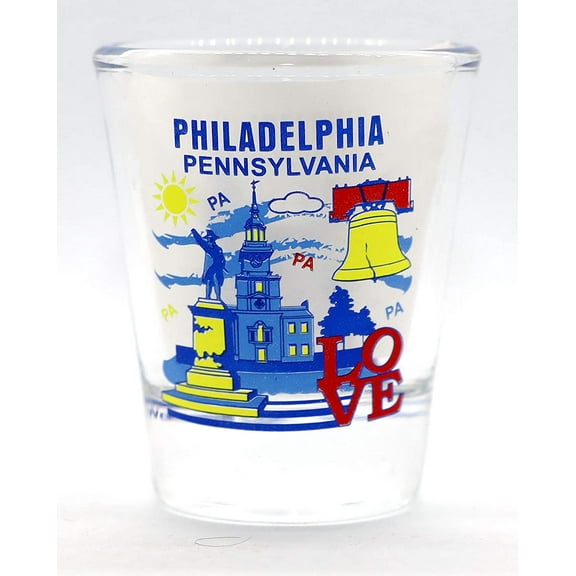 Philadelphia Pennsylvania Attractions Collage Shot Glass