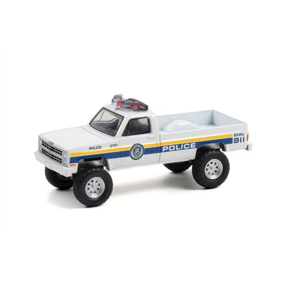 Philadelphia, Pennsylvania Police 1986 Chevy M1008 Pickup Truck, White - Greenlight 30241/48 - 1/64 scale Diecast Model Toy Car