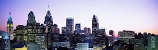 Philadelphia Pennsylvania USA Canvas Art - Panoramic Images (36 x 12)
