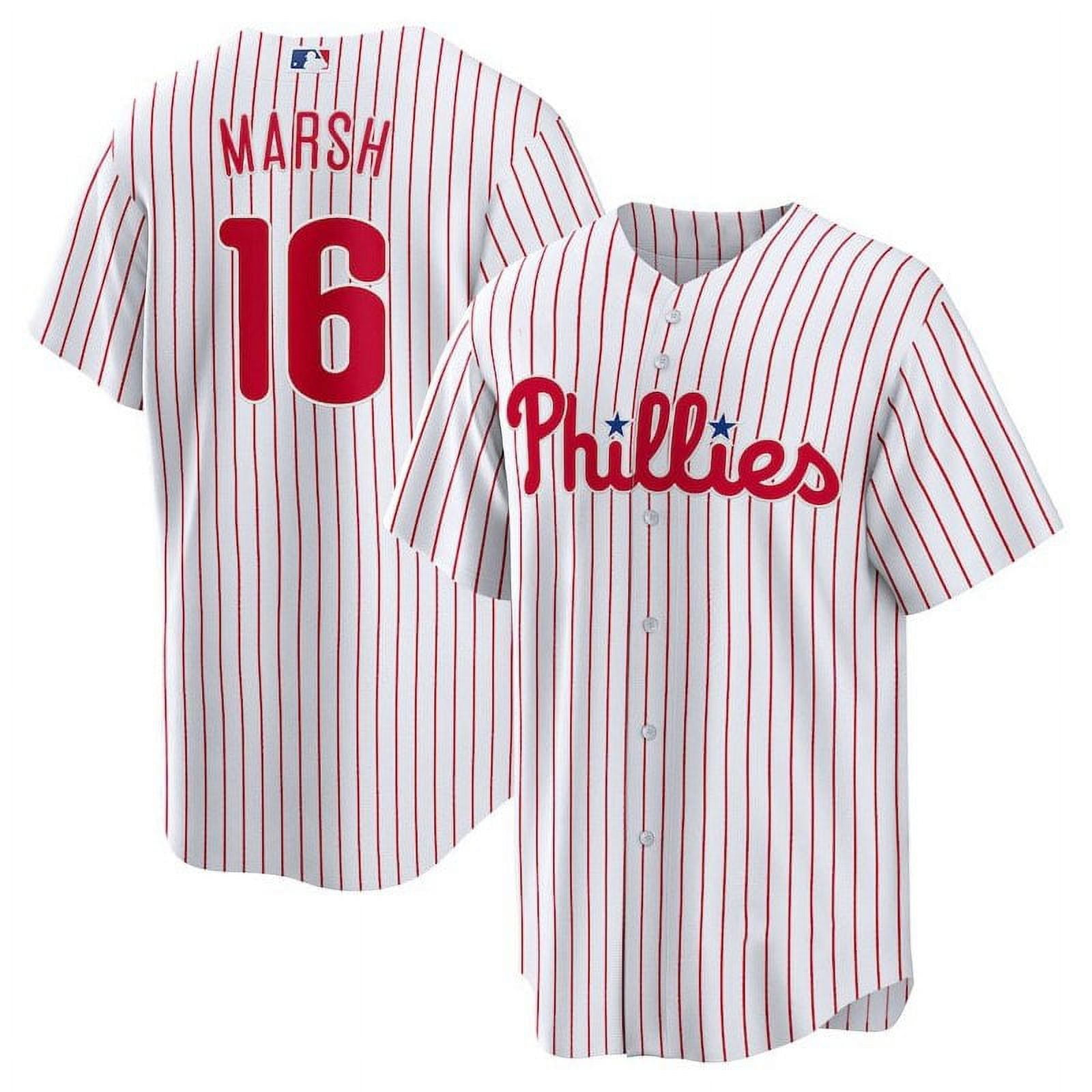 Philadelphia_Phillies #16 Marsh Fans Apparel Baseball Jersey Home Shirt ...