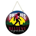 thumbnail image 1 of Philadelphia Phillies 18" Bigfoot "Believe in Yourself" Team Logo Wood Round Door Sign, 1 of 3