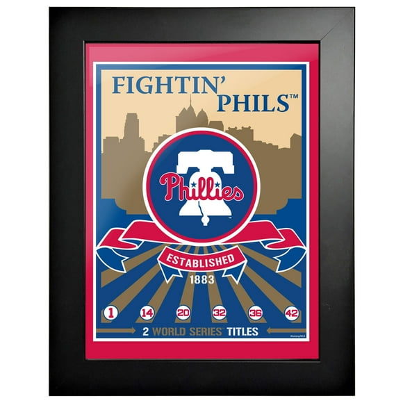 Philadelphia Phillies 2-Time World Series Champions 12'' x 16'' Collection Framed Photo