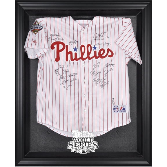 Philadelphia Phillies 2008 World Series Champions Black Framed Logo Jersey Display Case