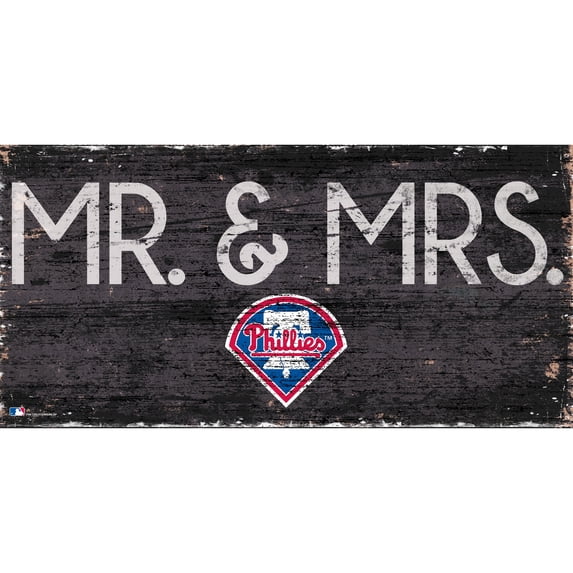 Philadelphia Phillies 6'' x 12'' Mr. & Mrs. Sign