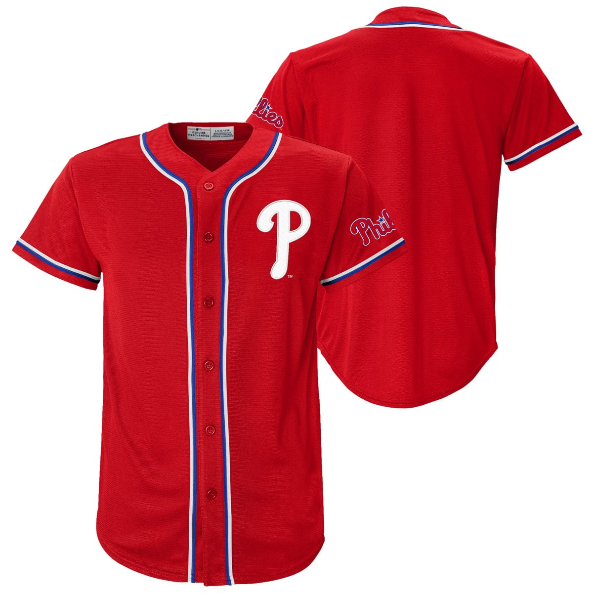 MLB Philadelphia Phillies Youth Primary Color Synthetic Jersey