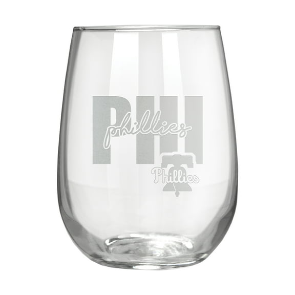 Philadelphia Phillies Etched 17oz. City Stemless Wine Glass