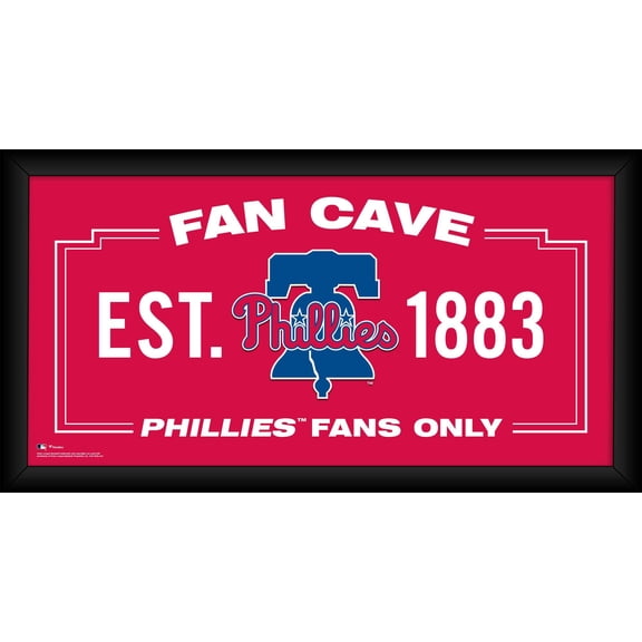 Philadelphia Phillies Framed 10" x 20" Fan Cave Collage