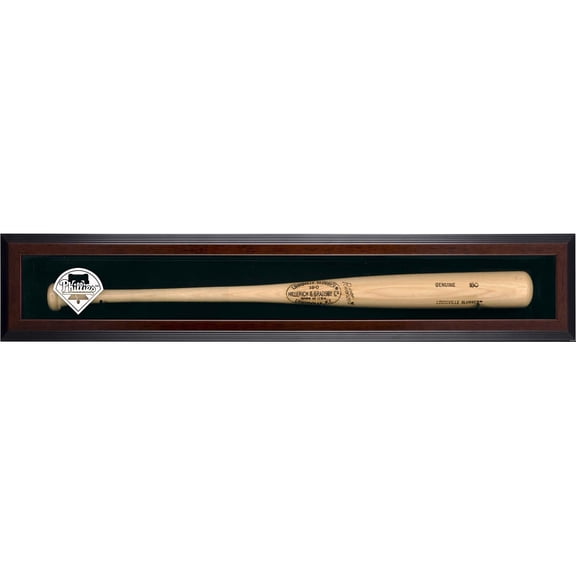 Philadelphia Phillies Logo Brown Framed Single Bat Display Case