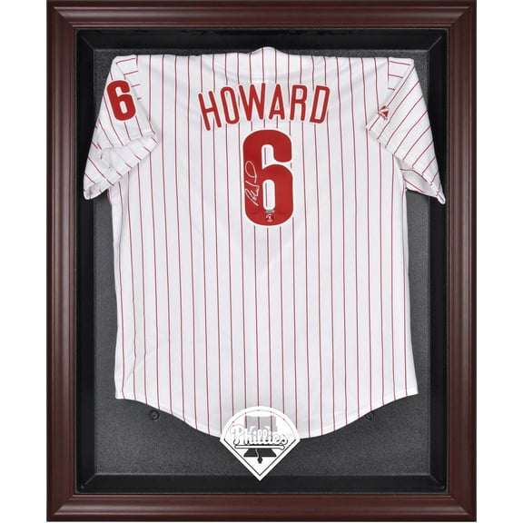 Philadelphia Phillies Mahogany Framed Logo Jersey Display Case