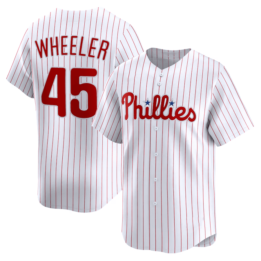 Phillies Shirt Zack Wheeler#45 Baseball Team Sports Home Limited