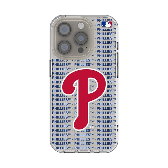 Philadelphia Phillies Text Backdrop Clear iPhone Case