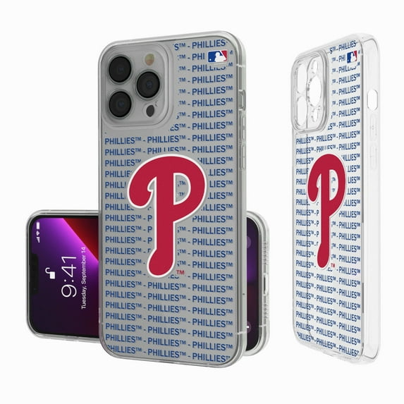 Philadelphia Phillies Text Backdrop Clear iPhone Case