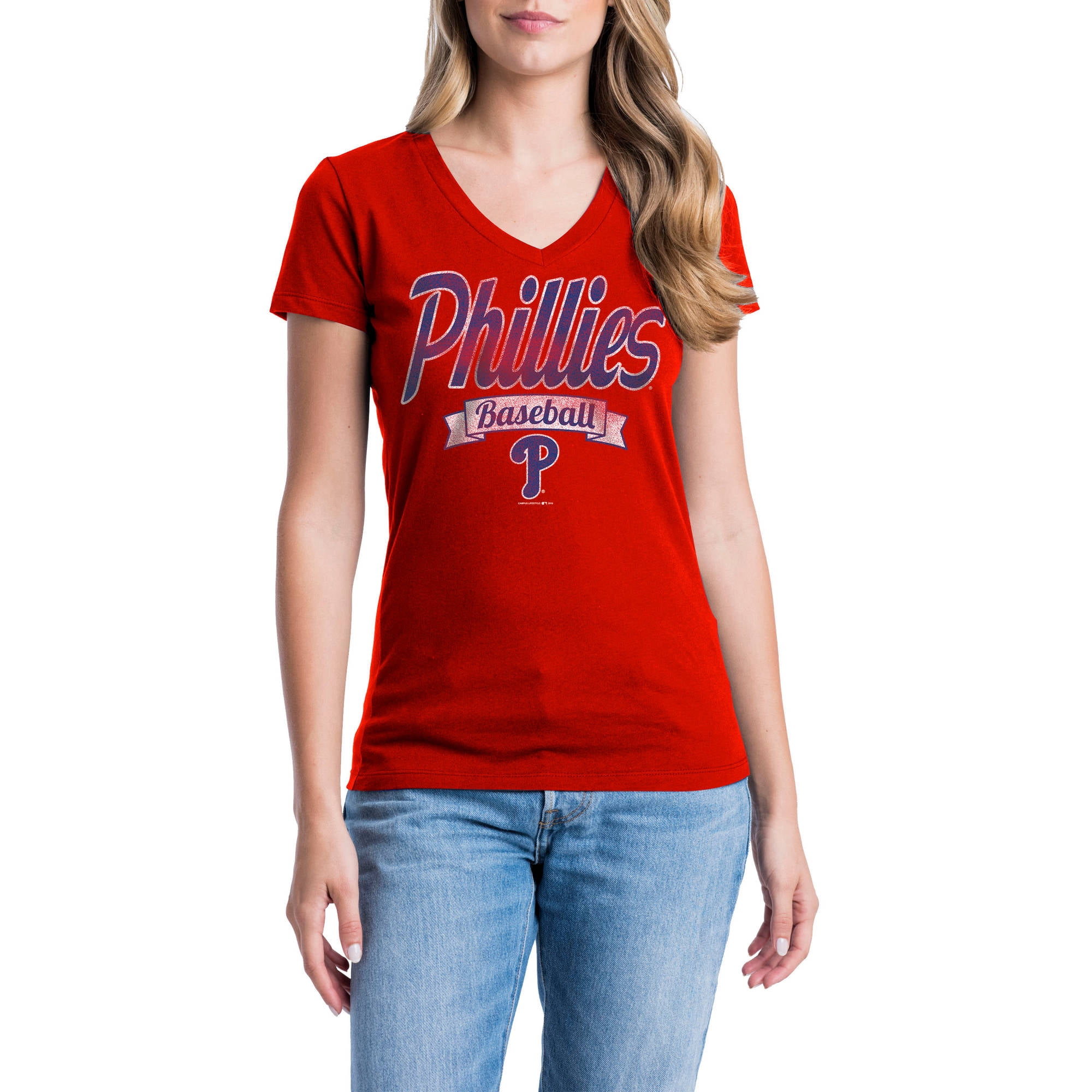 Philadelphia Phillies Womens Short Sleeve Graphic Tee 