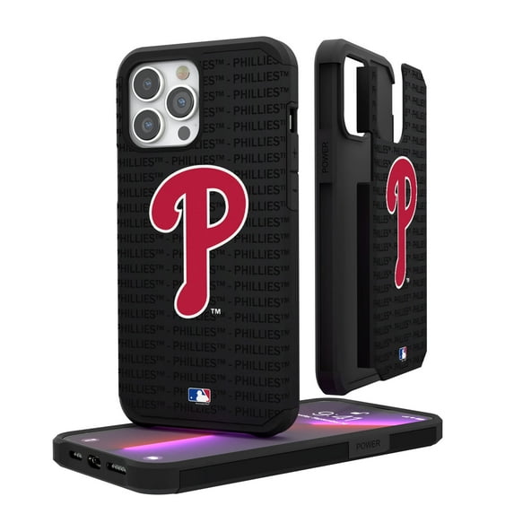 Philadelphia Phillies iPhone Text Backdrop Rugged Case