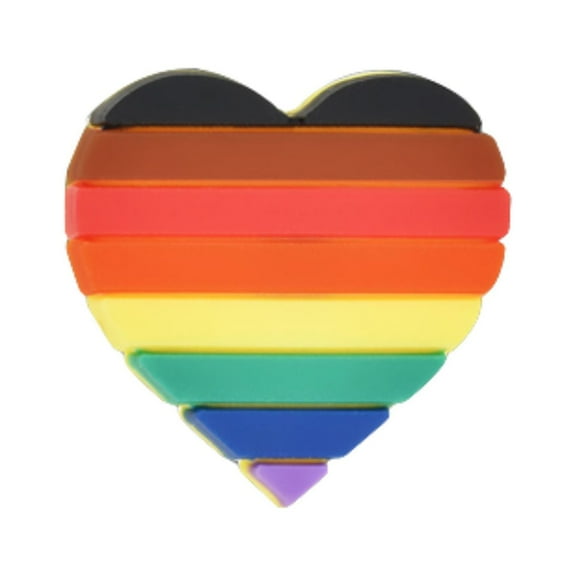 Philadelphia Pride Gay Pride Flag Heart Silicone Pins (2 Pins)