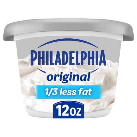 Philadelphia Reduced Fat Cream Cheese, 1 Tub, for Smooth, Spreadable Mornings, Original, No Artificial Preservatives, Flavors or Dyes, 12 oz