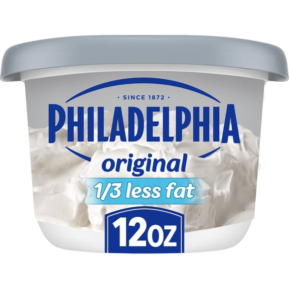 Philadelphia Reduced Fat Cream Cheese Spread, 12 oz Tub