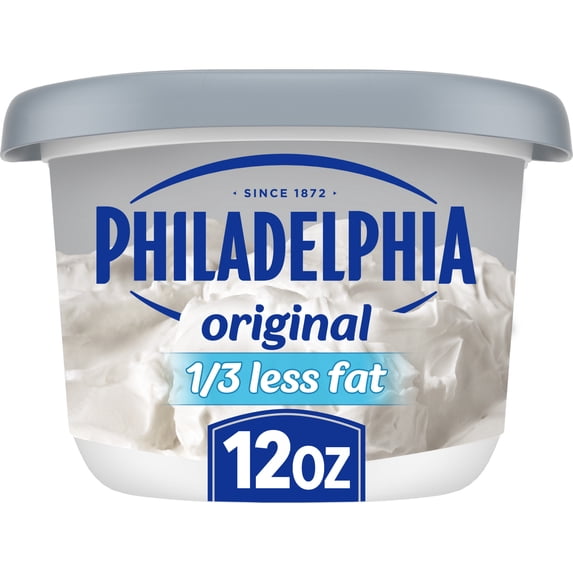 Philadelphia Reduced Fat Cream Cheese Spread, 12 oz Tub