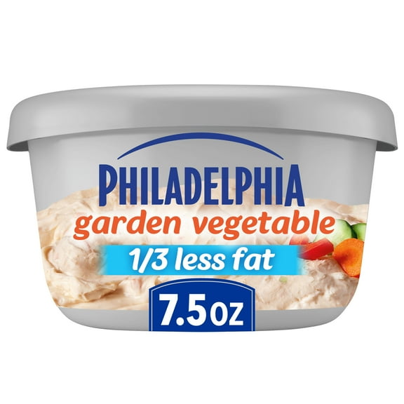 Philadelphia Reduced Fat Garden Vegetable Cream Cheese Spread, 7.5 oz Tub