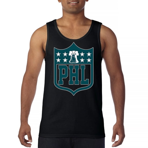 Philadelphia Shield Men's Tank Top Birds Football Fan Bleed Green Philly