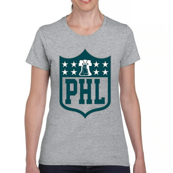 Philadelphia Shield T-Shirt Birds Football Fan Bleed Green Philly Women's Tee