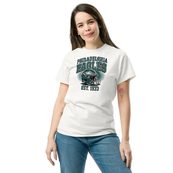 Philadelphia T-Shirt, Football Fans, Game Day, Birds T-Shirt (White, XL)