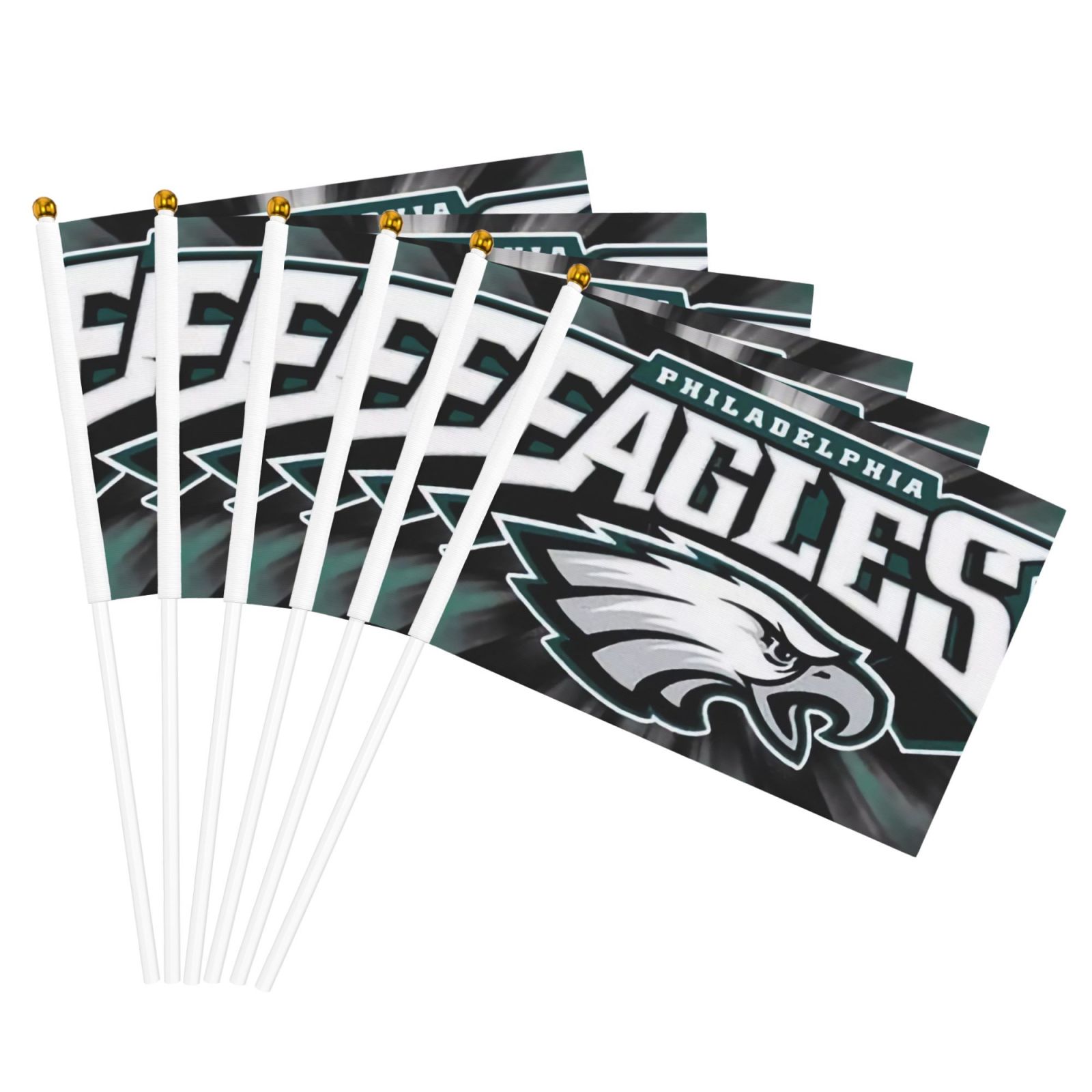 Spectator Hand Roster Fan Philadelphia Team Double Sided Hand Waving Flag(Pack of 6), Spectator ...