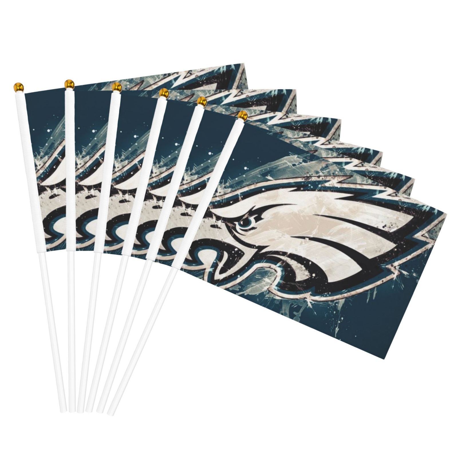 Spectator Hand Roster Fan Philadelphia Team Double Sided Hand Waving Flag(Pack of 6), Spectator ...