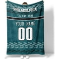 thumbnail image 1 of Philadelphia Throw Blanket Custom Name and Number Blanket for Men Women Boy Gifts, 1 of 5