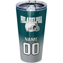Philadelphia Travel Mug Tumbler Stainless Steel Cup Personalized Coffee Mug Sealed Lid Straw Fan Gifts Insulated Keeps Drinks Cold＆hot Custom Name Number