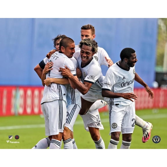 Philadelphia Union Unsigned MLS is Back Goal vs. New York City FC Celebration Photograph