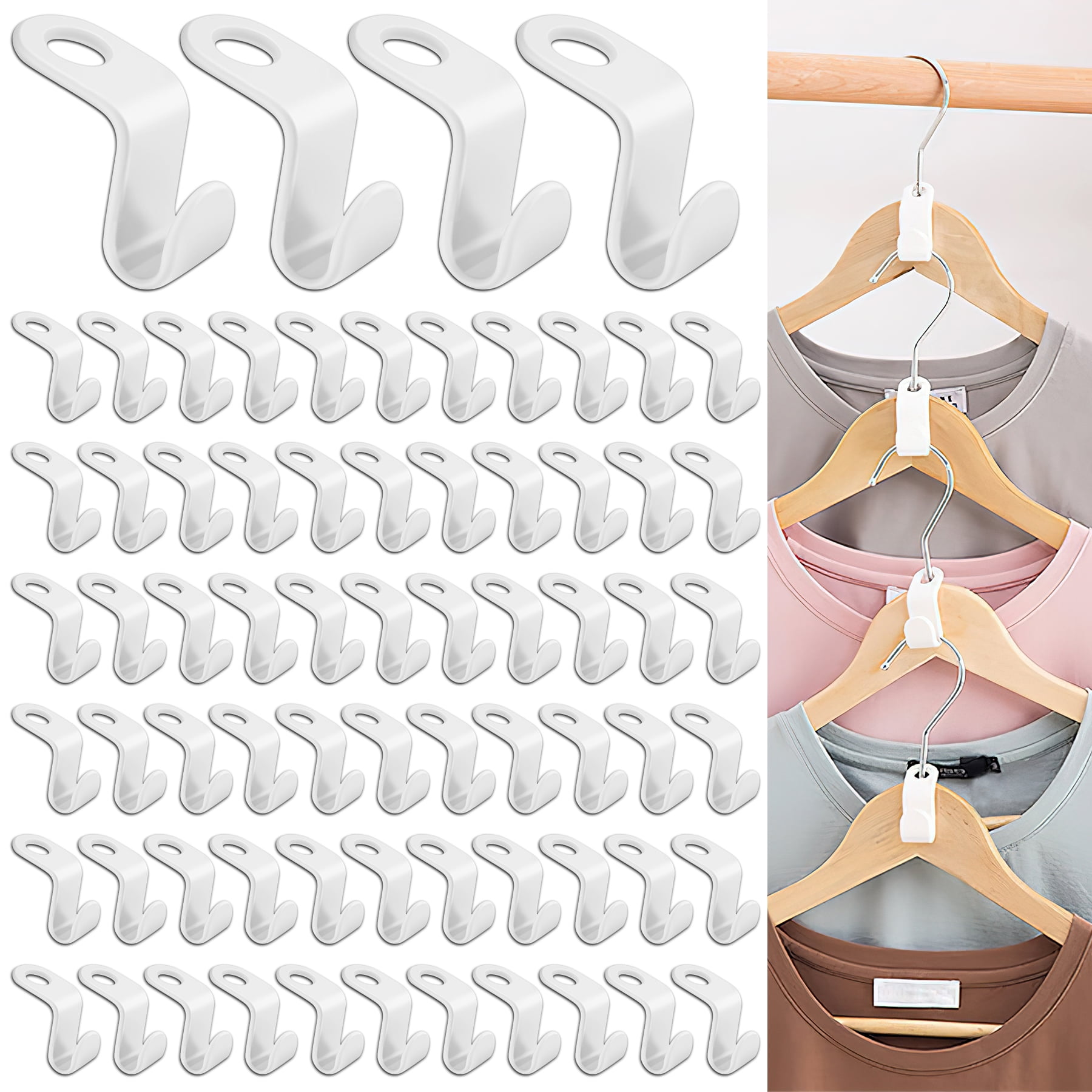 5/10/20pcs Home Hanger Connection Hook Hanger Buckle Thickened Plastic  Clothes Hangers Connector Hooks for Hanger Buckle Hook 