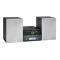 thumbnail image 1 of Philco Stereo Shelf System with Bluetooth, Tray Loading CD Player, FM Radio  and USB Input | Silver, 1 of 5