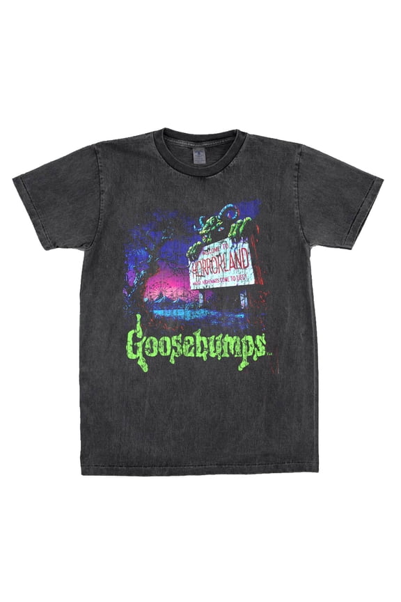 Philcos Goosebumps Horrorland Distressed Black Tee