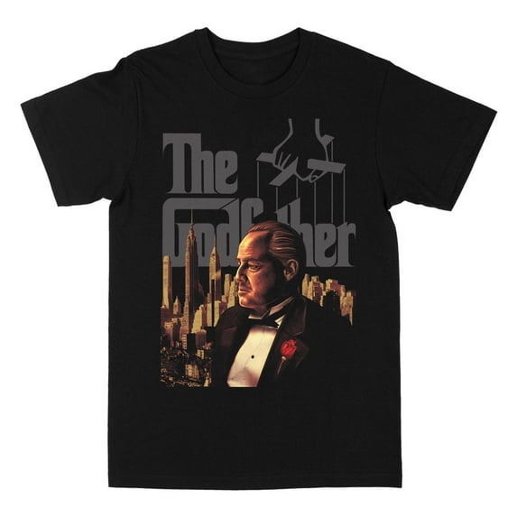 Paramount Pictures Mens The Godfather 50 Years Graphic T-Shirt, Black, Medium